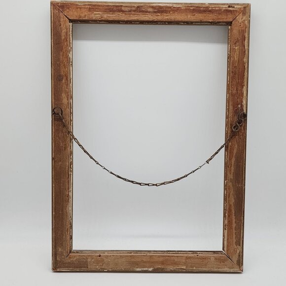 Art Deco Wood Picture Photo Frame Gesso AS IS 13.5"x18.75" VTG - Picture 10 of 15